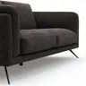 Sofa Valdemoro - 3-Sitzer, Stoff, Anthrazit
