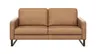 Sofa Enna - 3-Sitzer, Armlehne A, Leder, Cognac Kufe, Schwarz