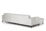 Ecksofa - Longchair links mit 3-Sitzer, Stoff, Natur