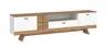 TV-Lowboard - B ca. 216 cm, Alpinweiß, Coast Evoke Eiche Nachbildung, Weiß Hochglanz