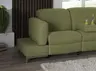 Ecksofa - 3,5-Sitzer mit Ecke rechts, Kopfteil/Armlehne verstellbar, Relaxfunktion motorisch, Stoff, Olive