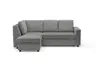 Ecksofa PRO FLEXX - Ecke links, 2-Sitzer inkl. Schlaffunktion und Bettkasten, Stoff, Grau