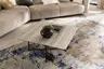 Couchtisch Cena - LB ca. 132x108 cm, Platten drehbar, Keramik, Travertin 