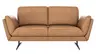 Sofa Tova - 2-Sitzer inkl. Rücken- und Armlehnfunktion, Kufe, Leder, Cognac