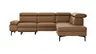 Ecksofa Felipa - 2,5-Sitzer mit Ecke rechts inkl. Armlehne verstellbar und Rückenlehne/Sitztiefe verstellbar (motorisch), Leder, Cognac