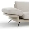 Ecksofa Valdemoro - 2,5-Sitzer mit  Longchair rechts inkl. Rückenlehne verstellbar, Stoff, Creme
