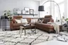 Ecksofa - 2,5-Sitzer mit Ecke rechts, Leder, Brandy