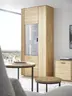 Vitrine Estana - inkl. Beleuchtung, Eiche massiv, legno