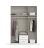Drehtürenschrank- B ca. 136 cm, Weiß, Spiegel
