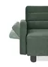 Faltsofa Easy - 2-Sitzer, ca. 140 cm inkl. Schlaffunktion/Armlehne verstellbar, Stoff, Dunkelgrün