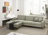 Ecksofa CALM MOVE 2.0 - Longchair links mit 2,5-Sitzer, Schlaffunktion, Feincord, Olive