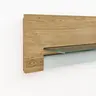 Wohnwand Bakersfield - sichtbare Rückwand und Schubladen geschroppt, Asteiche massiv, geölt