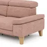 Ecksofa Hudson - Longchair links mit 2,5-Sitzer, inkl. Kopfteil/Armlehne verstellbar und Relaxfunktion (motorisch), Stoff, Kupfer