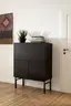 Highboard Edge -  Schwarz, Gebeizt