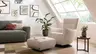Sessel Lilaia - inkl. Dreh- und Wippfunktion, Stoff, Creme