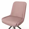 Stuhl Mis - Leder, Mauve, Gestell, Schwarz