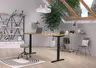 Schreibtisch GELI - höhenverstellbar, LB ca. 180x80 cm, Eiche Nachbildung, Schwarz