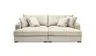 Megasofa - 2,5-Sitzer, Stoff, Creme
