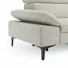 Ecksofa Felipa - 2,5-Sitzer mit Ecke rechts inkl. Armlehne verstellbar und Rückenlehne/Sitztiefe verstellbar (motorisch), Stoff, Natur