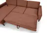 Ecksofa CALM MOVE 2.0 - Longchair links mit 2,5-Sitzer, Schlaffunktion, Feincord, Rost