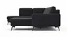 Wohnlandschaft Enna - Ecke links, 2,5-Sitzer, Longchair rechts, Stoff, Anthrazit