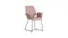 Armlehnstuhl Penthouse - Leder, Mauve, Kufen, Anthrazit