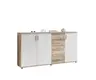 Kommode - B ca. 160 cm, Holz Nachbildung, Weiß