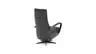 Relaxsessel Girona - Relaxfunktion (motorisch), Leder, Schwarz