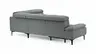 Ecksofa Felipa - 2,5-Sitzer mit Ecke rechts inkl. Armlehne verstellbar und Rückenlehne/Sitztiefe verstellbar (motorisch), Stoff, Grau