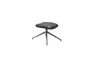 Drehsessel mit Hocker Set - Relaxfunktion, Leder, Schwarz