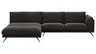 Ecksofa Valdemoro - Longchair mit 2,5-Sitzer rechts inkl. Rückenlehne verstellbar, Stoff, Anthrazit
