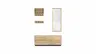 Garderobenkombination Williston - Korpus Wildeiche bianco / Front sandgestrahlt