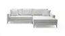 Ecksofa- 3-Sitzer, Ecke rechts, Stoff, Hellgrau