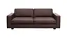 Sofa Aprino 2 - 3,5-Sitzer XXL, Dickleder, Dunkelbraun , Armlehne Block schmal