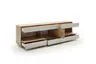 Sideboard Mileto - BHT ca. 234x70x46 cm, Farbglas Lichtgrau, Naturdesign