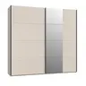 Schwebetürenschrank FRIESO- B. ca 220 cm, Sand, Spiegel