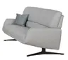 Sofa - 2,5-Sitzer, Leder, Silbergrau