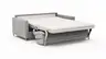 Sofa Nuoro - 2,5-Sitzer inkl. Schlaffunktion, Armlehne mit Kufe, Stoff, Grau