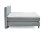 Boxspringbett - Liegefläche ca. 180x200 cm, Stoff, Graublau
