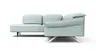 Ecksofa Bormio - Ecke links, 2,5-Sitzer inklusive Kopfteilverstellung, Leder, Jade