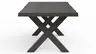 Esstisch Clifton - LB ca. 200x100 cm, Zerreiche massiv, Smoke