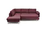 Ecksofa COOL - Ecke links mit 2,5-Sitzer, Querschläfer, Stoff, Burgund
