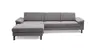 Ecksofa CALM Move - Ecke links, 2,5-Sitzer, Microfaser, Steingrau