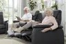 Trapezsofa EM Barcelona - 3-Sitzer, Relaxfunktion (motorisch), Stoff, Anthrazit