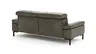 Sofa Hudson - 3-Sitzer, inkl. Kopfteil verstellbar, Leder, Braungrün