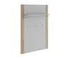 Garderobenpaneel - B ca. 82 cm, Kreidefarben, Eiche bianco massiv geölt