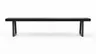 Holzbank Clifton - Breite ca. 200cm, Zerreiche massiv, smoked
