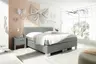 Boxspringbett HAIKOS- Liegefläche ca. 180x200 cm, Stoff, Grau, Bonell, Inkl.Topper