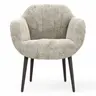Sessel Sevano - Leder, Offwhite