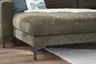 Ecksofa Oviedo - Longchair links mit 1,5-Sitzer, Stoff, Braungrün